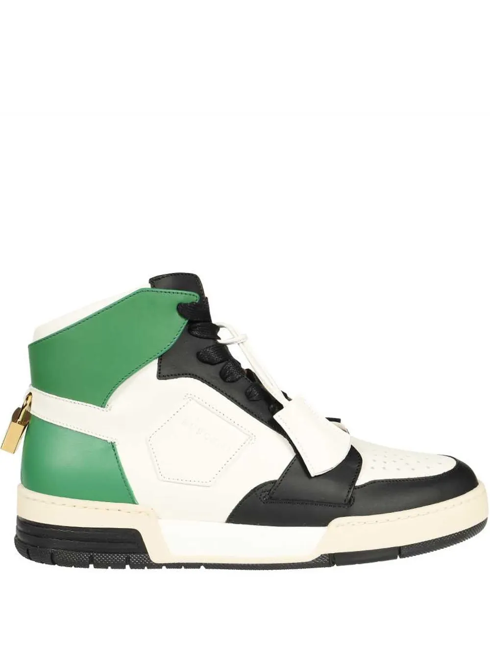 panelled high-top sneakers