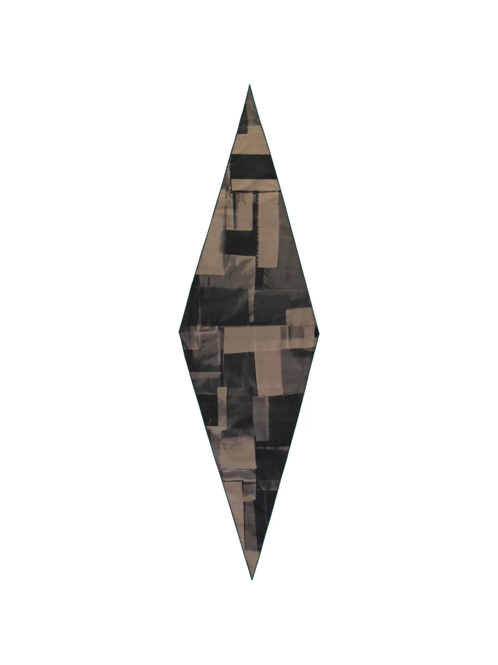 Zegna abstract-print diamond-shaped scarf - Marrone