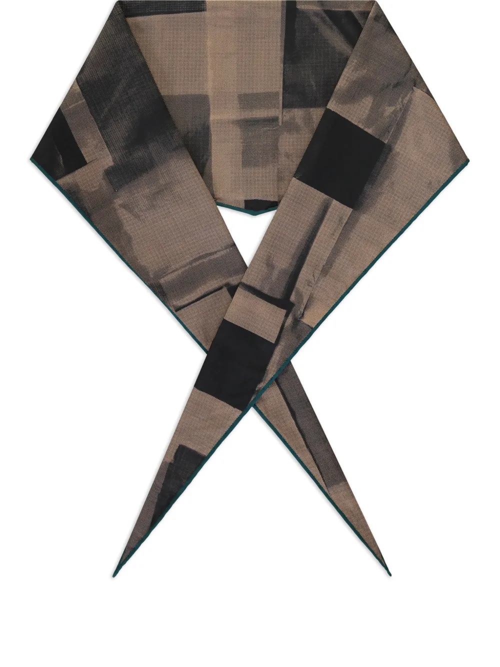 Zegna abstracte prints diamantvormige sjaal Bruin