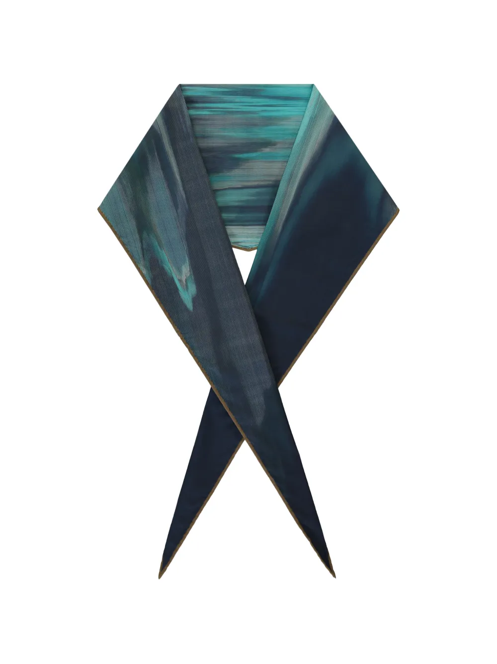 Zegna abstracte prints diamantvormige sjaal Blauw