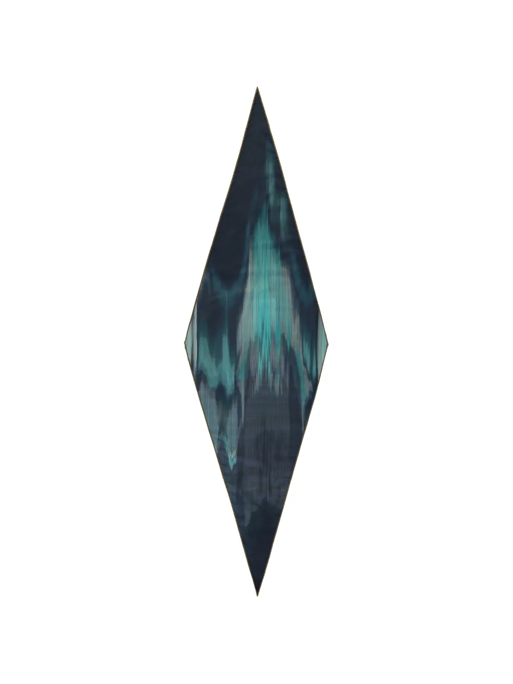 Zegna abstract-print diamond-shaped scarf - Blu