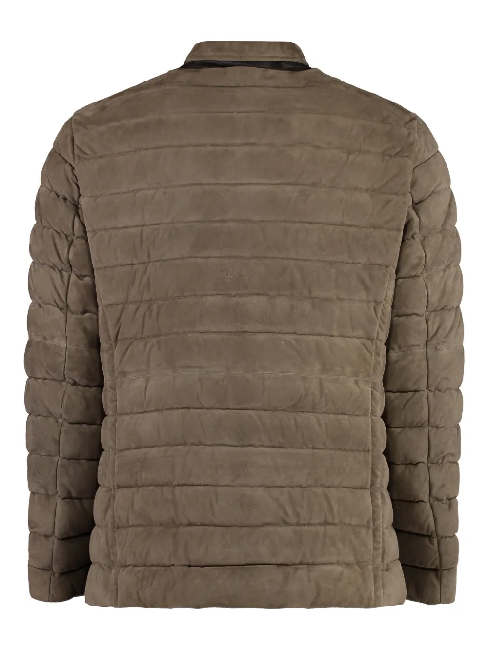 Moorer Zavyer quilted suede jacket Bruin