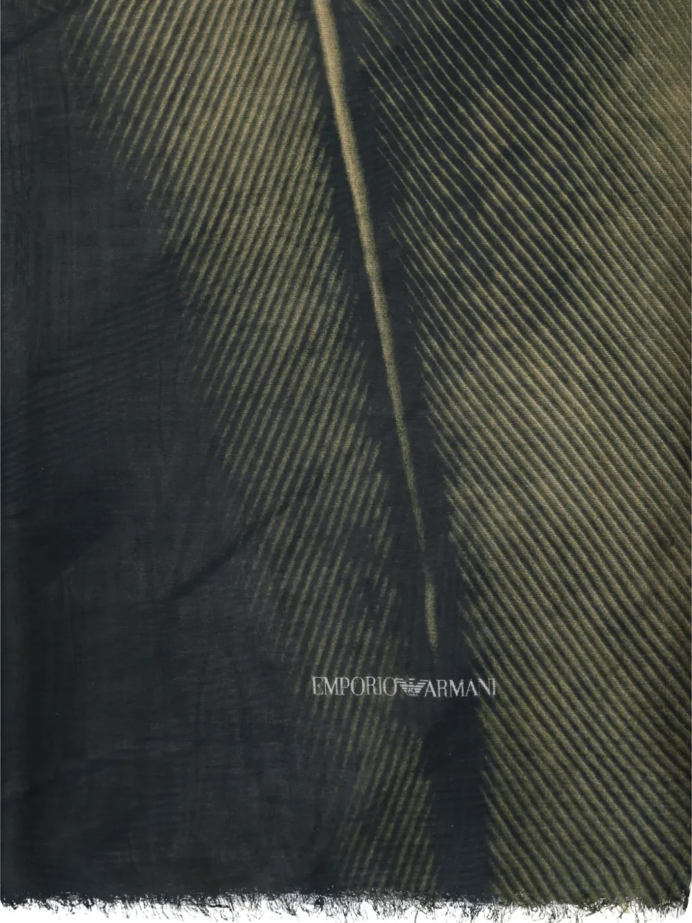 Emporio Armani Printed Scarf In Green