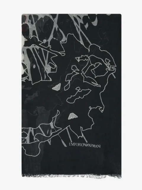Emporio Armani graphic-print scarf
