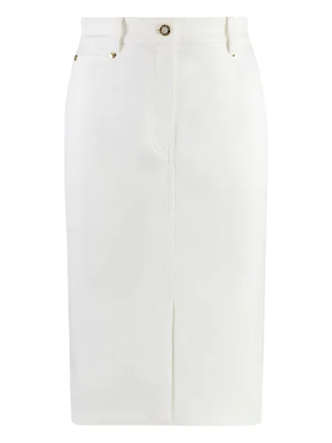 St. John tailored denim midi skirt