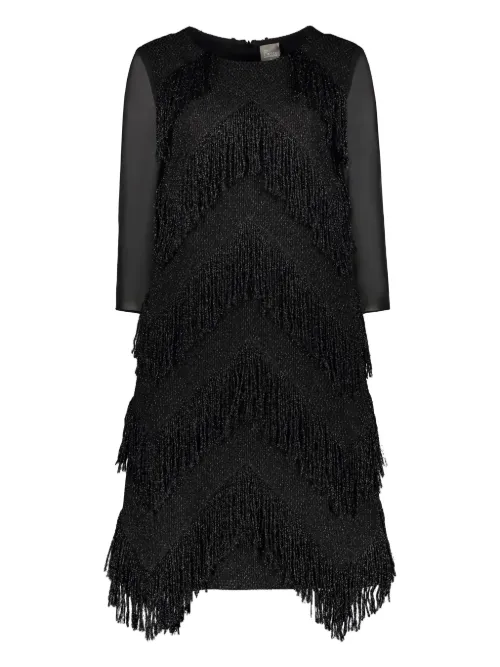 Robe courte à franges - Lorena Antoniazzi - Modalova