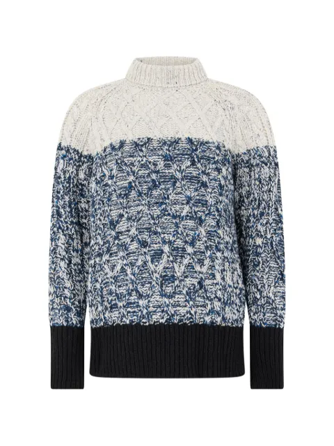 Moorer Lizzy-Ds-W3 cable-knit colour-block sweater