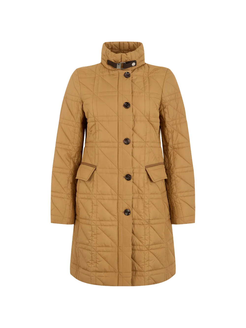 Moorer Madeline-P quilted high-neck coat - Brown