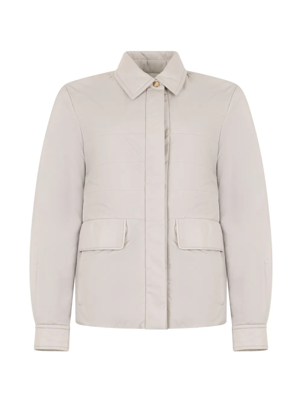 Moorer quilted concealed-fastening jacket - Weiß