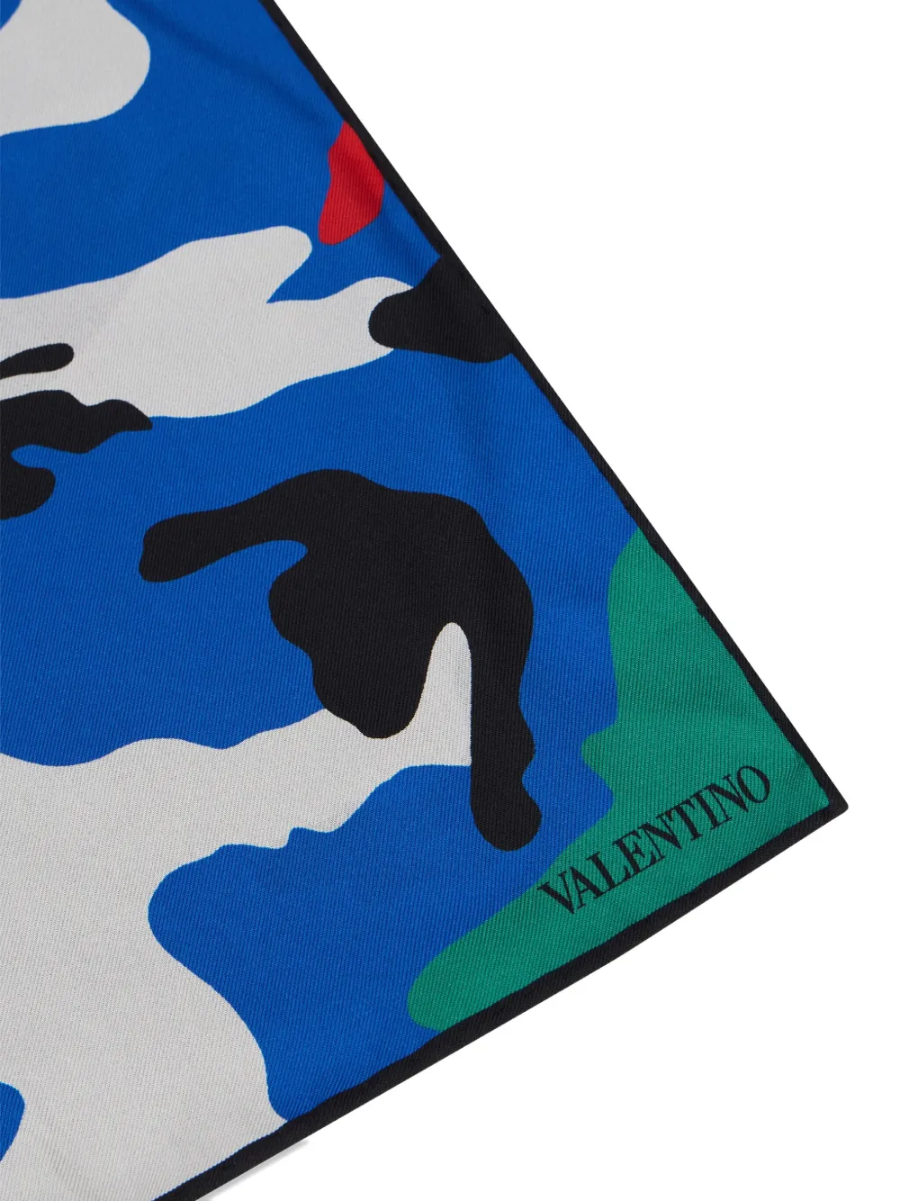 Valentino Garavani Camouflage Pocket Square - Blauw