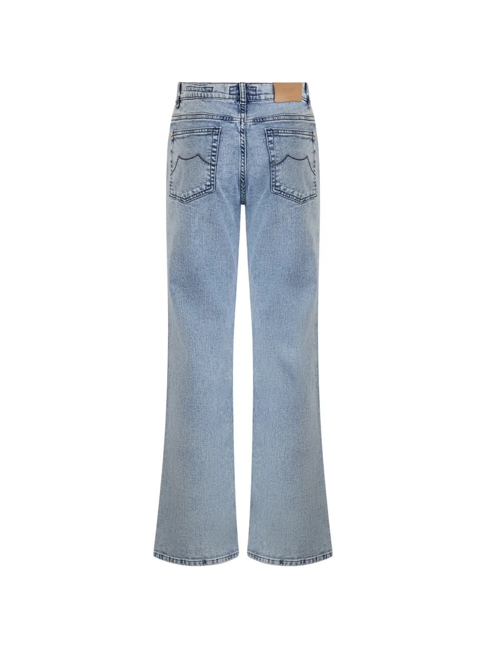 Moorer Nur-Dc116 washed-effect bootcut jeans Blauw
