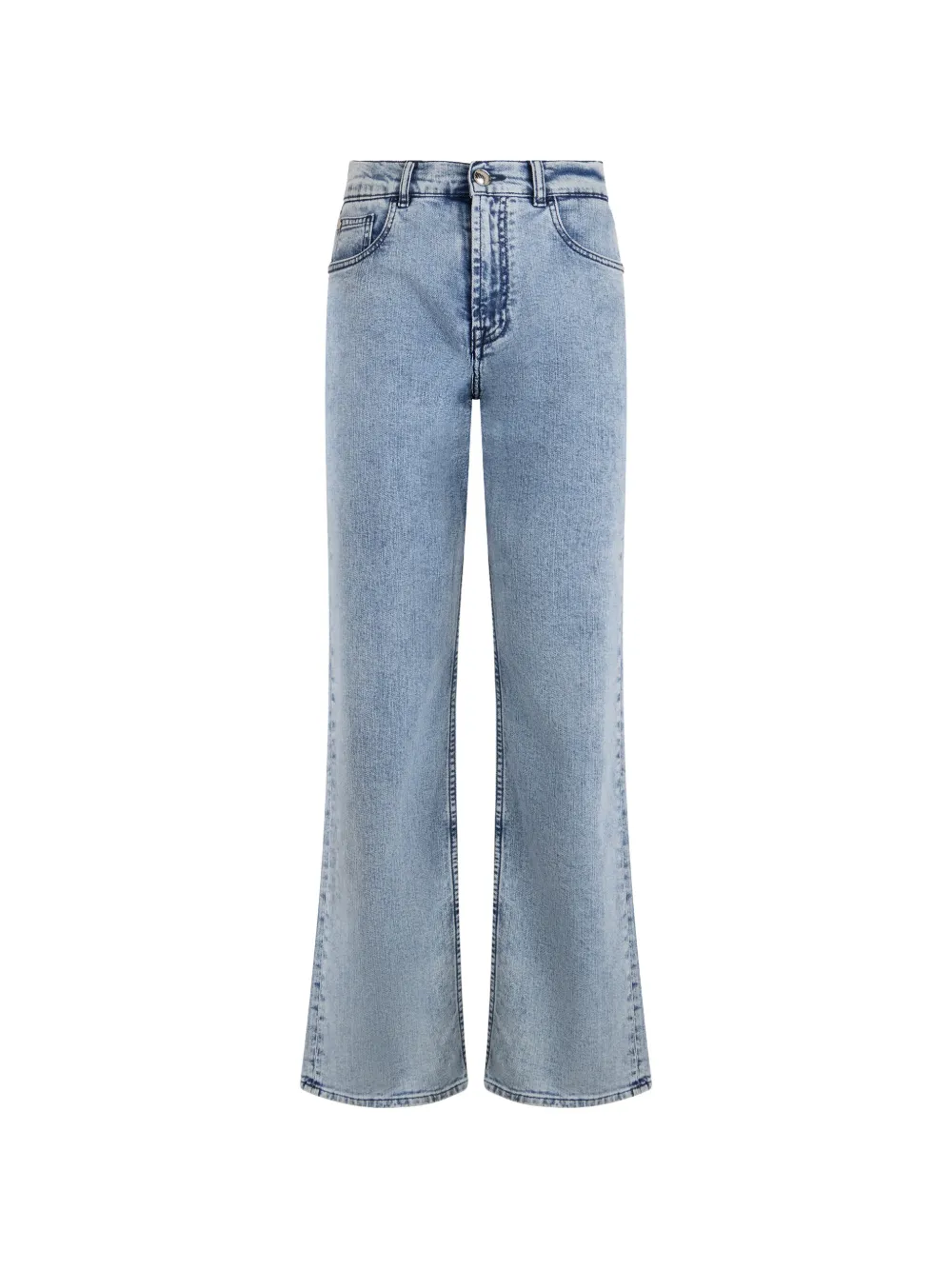 Moorer Nur-Dc116 washed-effect bootcut jeans - Blau