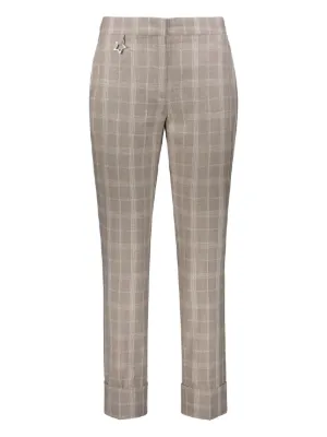 Lorena Antoniazzi check-print Trousers | Neutrals | FARFETCH HK