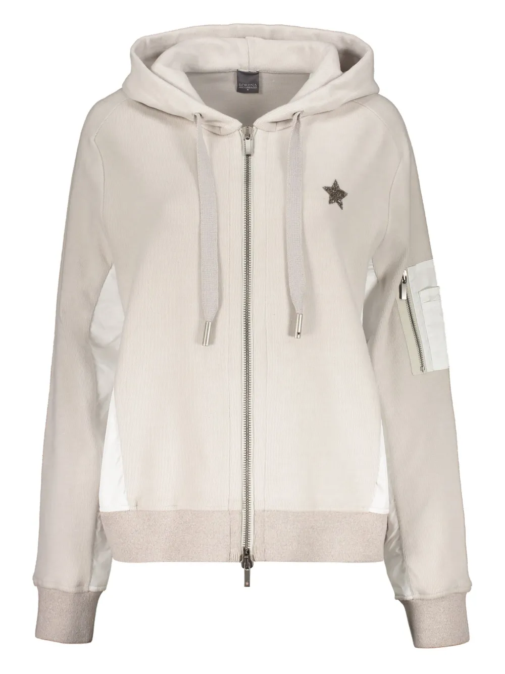 Lorena Antoniazzi zip-up hoodie Wit