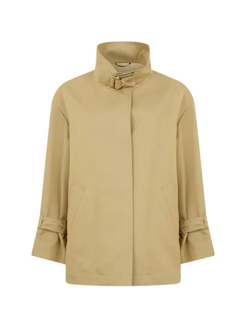 Moorer funnel-neck raincoat