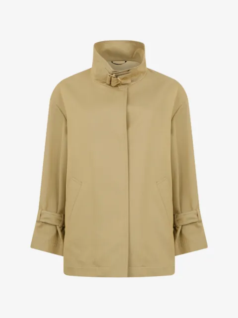 Moorer funnel-neck raincoat
