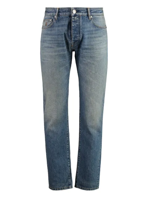 Moorer visible-stitching jeans