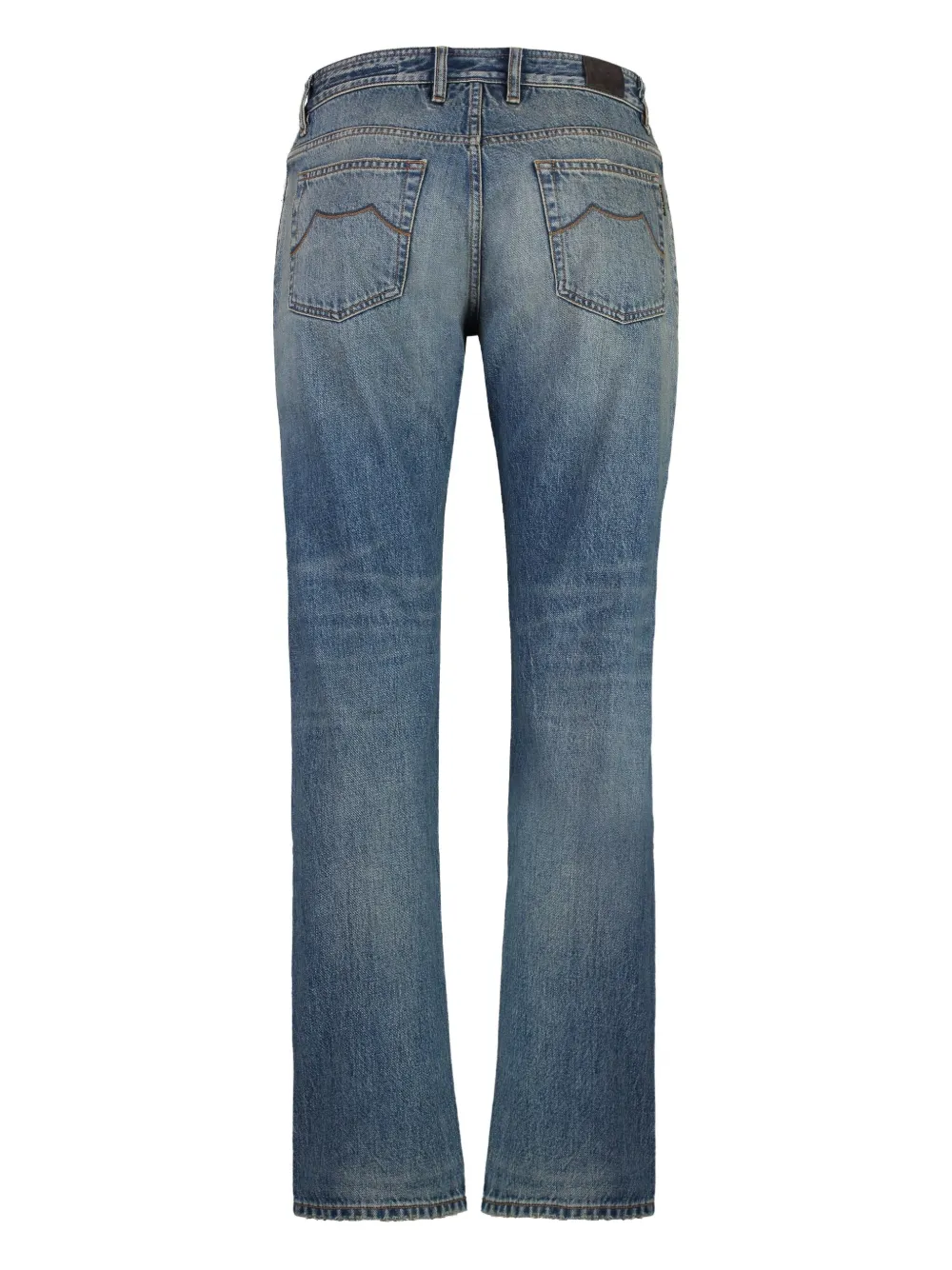 Moorer visible-stitching jeans - WASH7006 BLUE