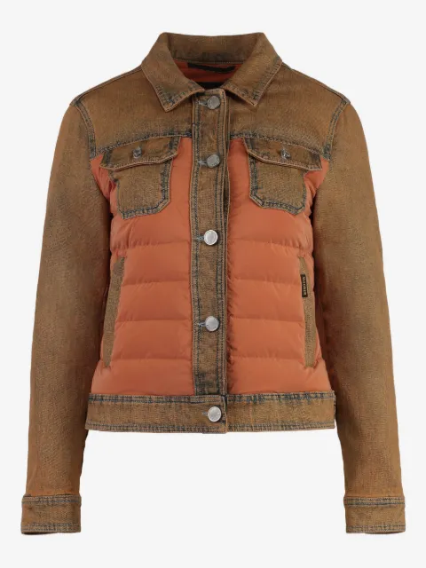 Moorer Petunia padded-panel denim jacket