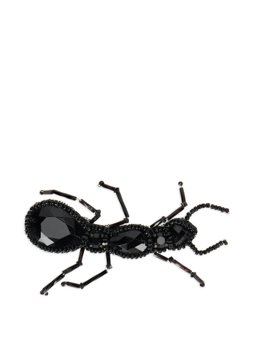 Valentino Garavani beaded-ant brooch - Nero
