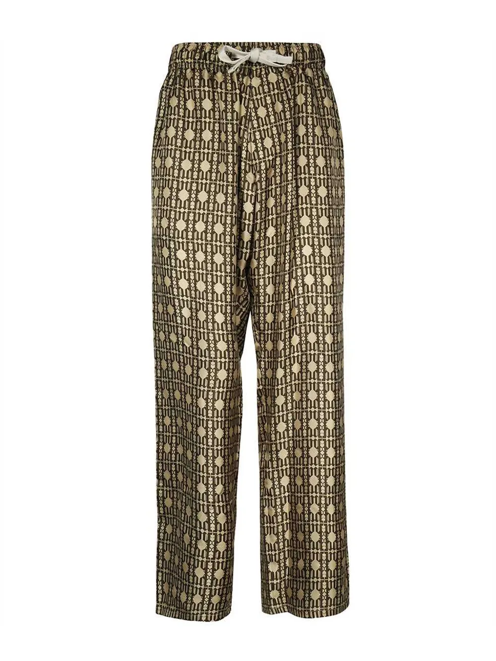 Palm Angels Drawstring Casual Pants In Neutrals