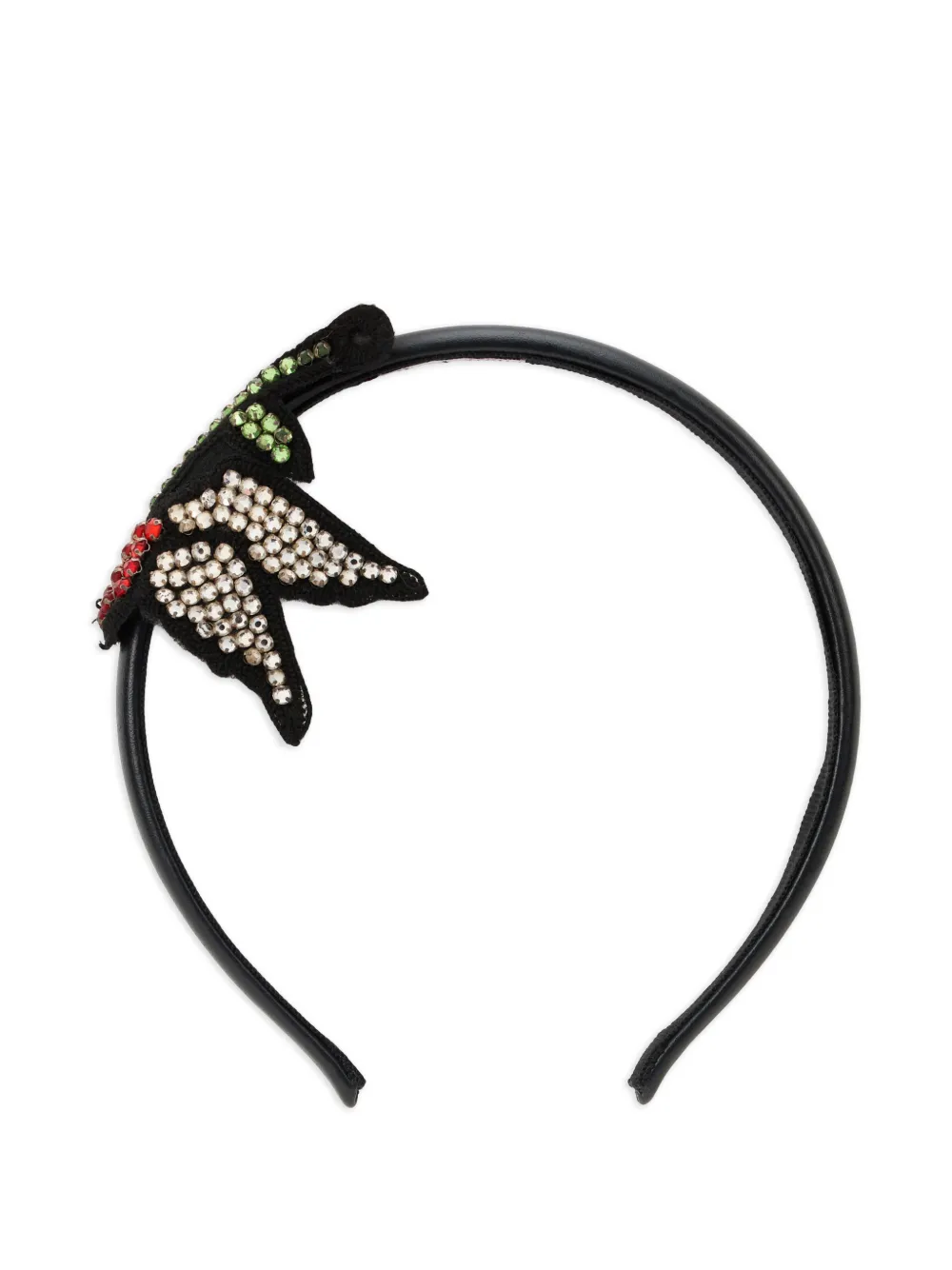 RED(V) flower embellished headband - Nero