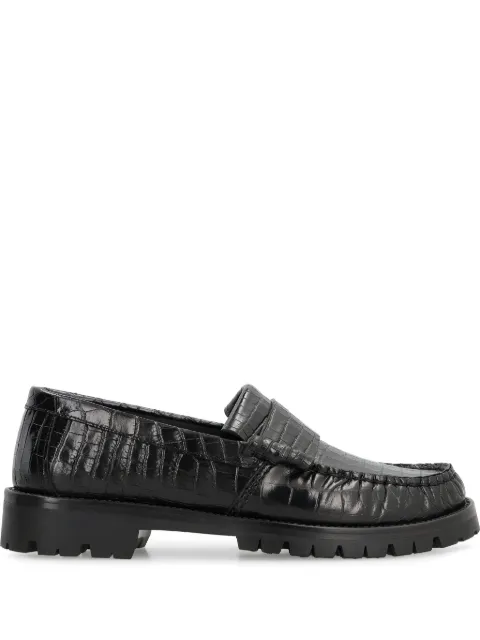 RHUDE crocodile-effect loafers