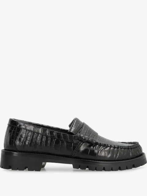 RHUDE crocodile-effect loafers