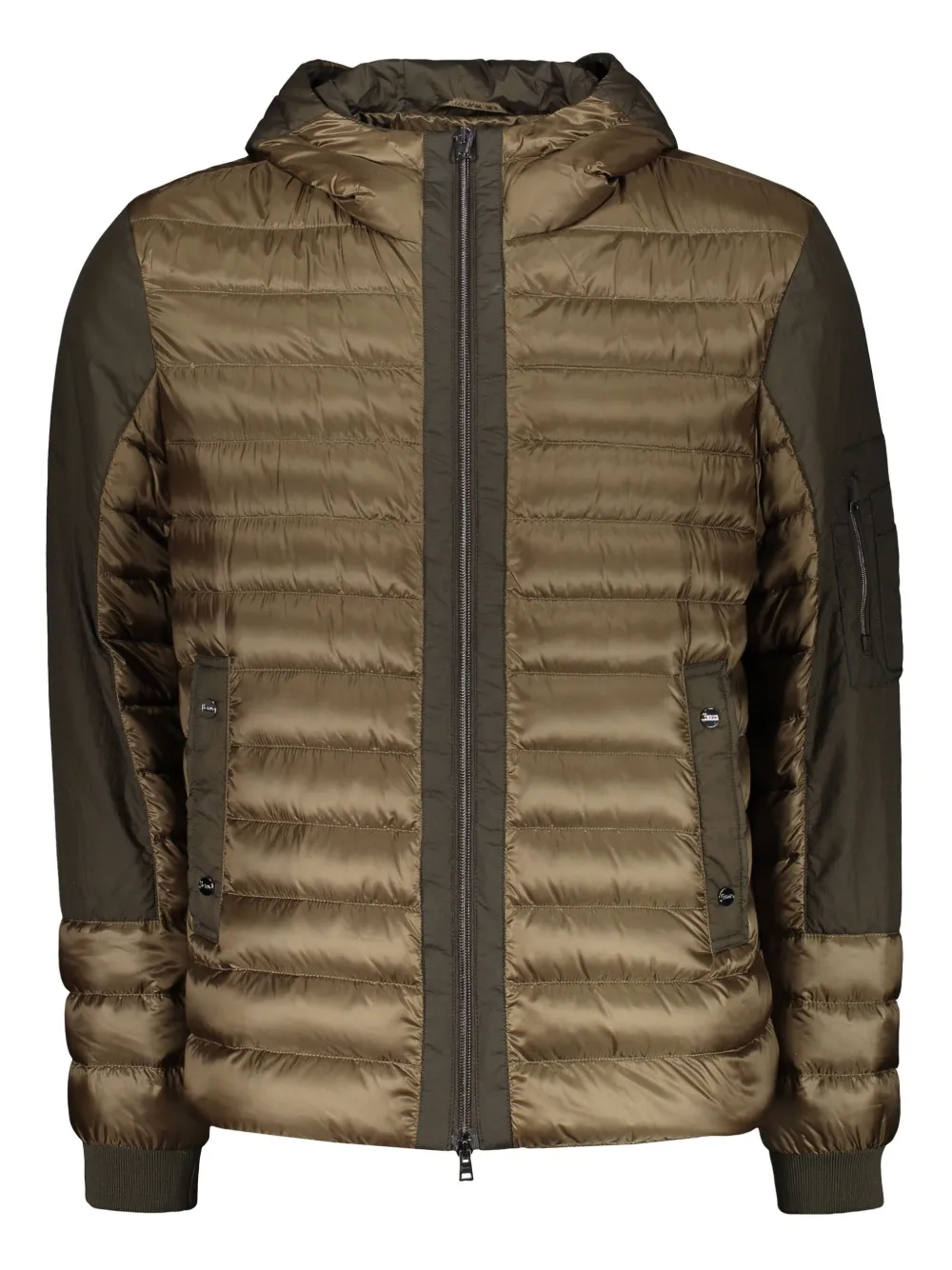 Herno contrasting-panels puffer jacket | Green | Image 1