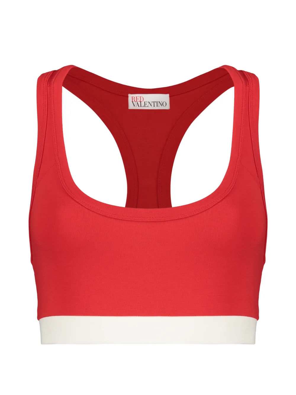 RED Valentino racerback cropped top - Rosso