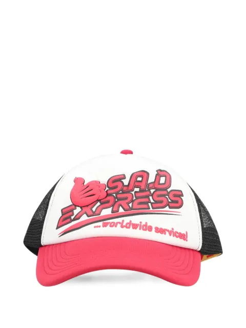 Salute x Sad Express logo-print cap