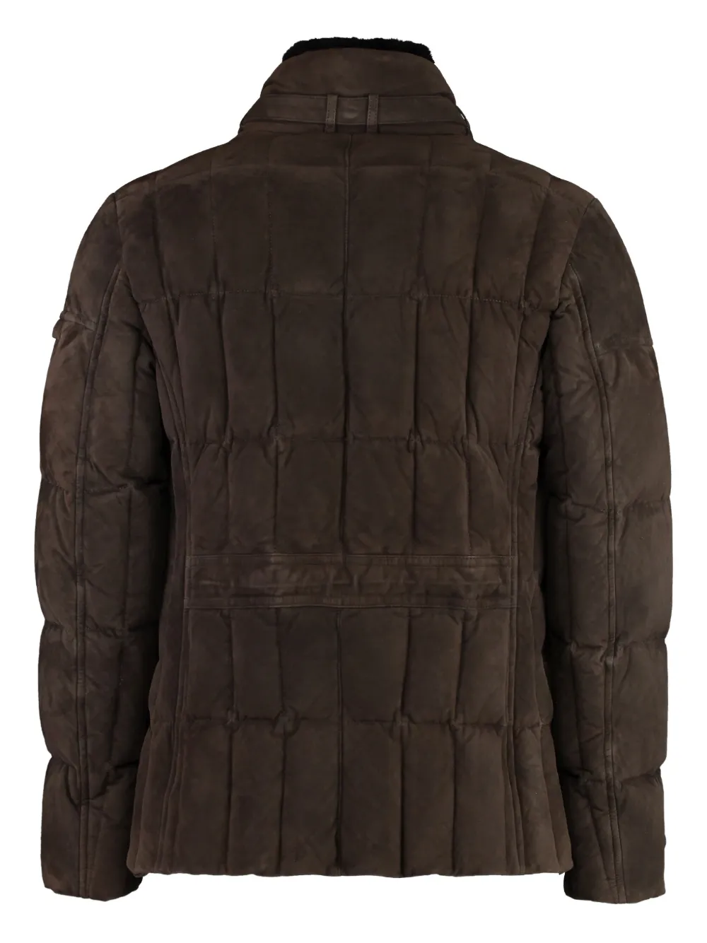 Moorer shearling-collar quilted jacket Bruin