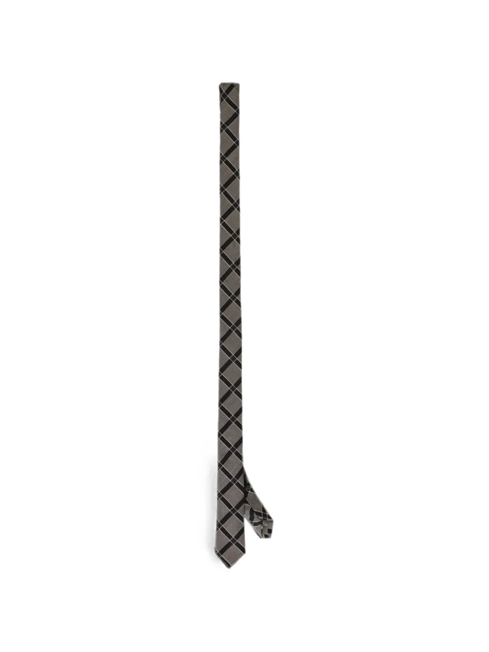 Corneliani check-motif tie - Grau