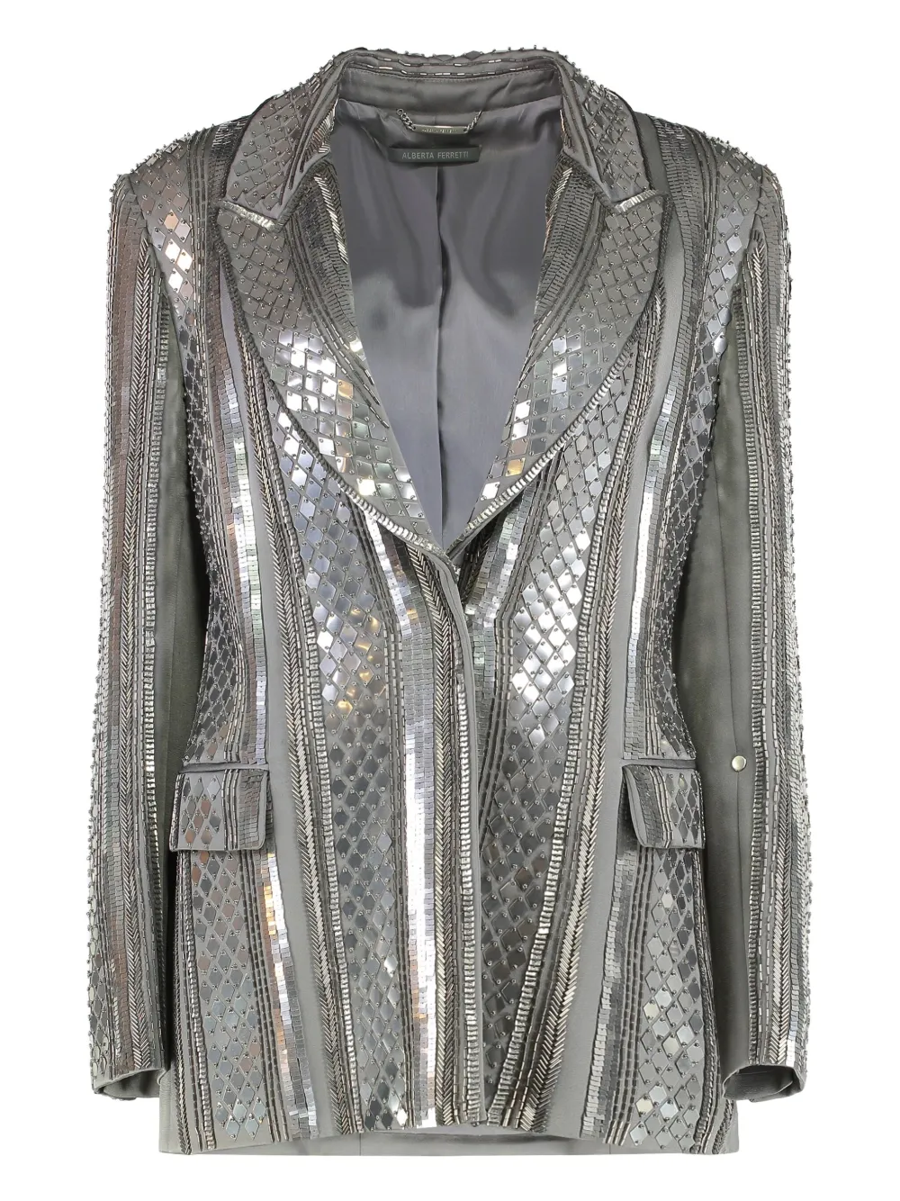 Alberta Ferretti sequin-embellishment blazer | Silver | Image 1