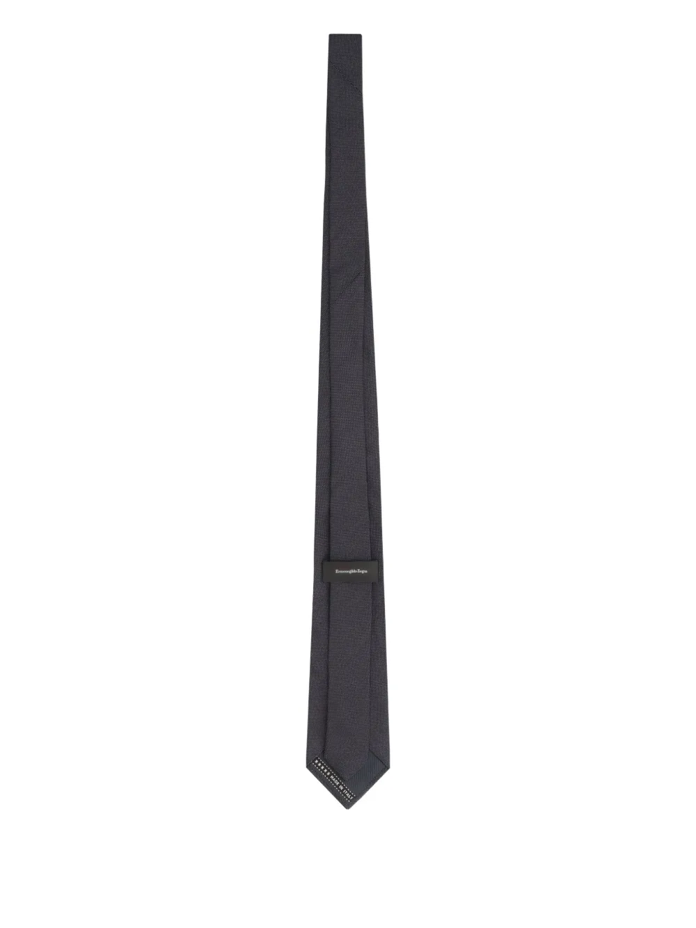 Zegna textured silk tie - Zwart