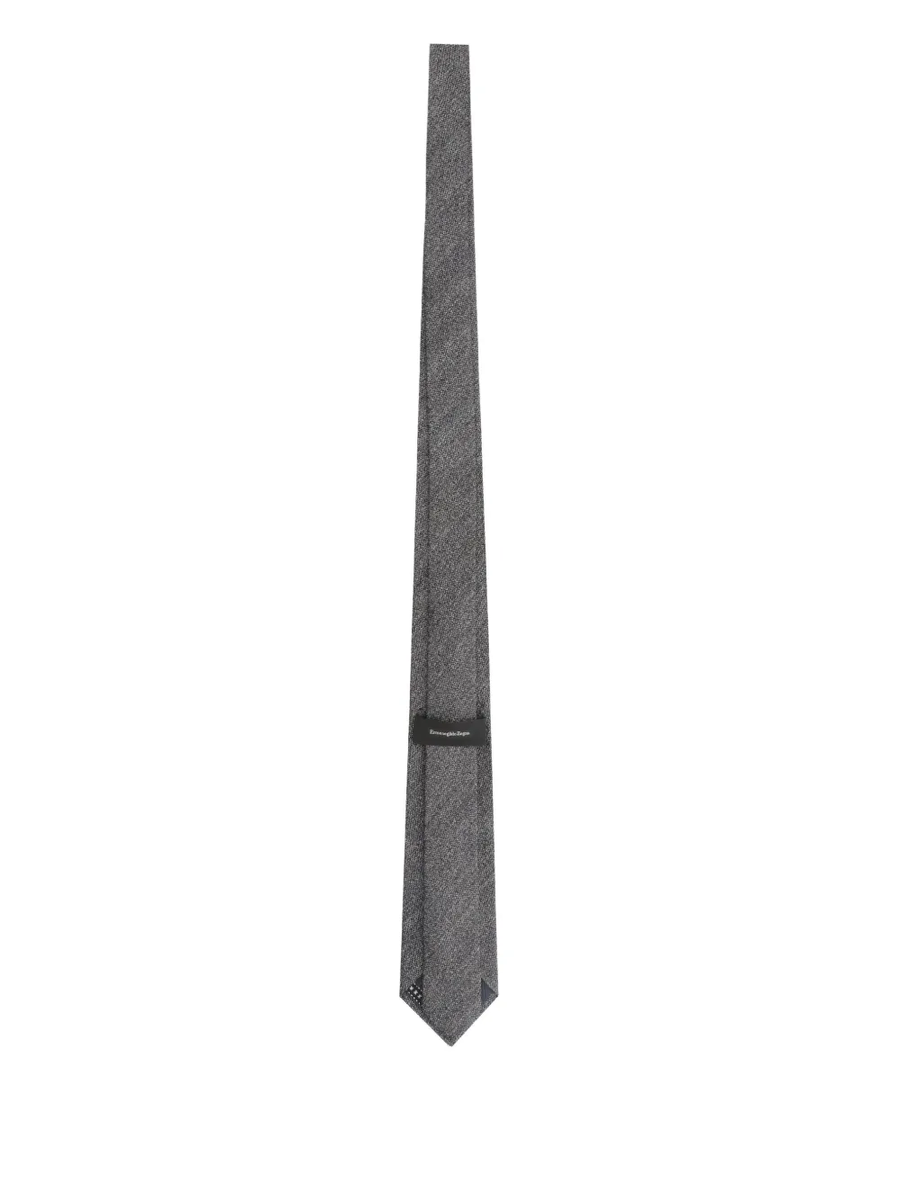 Zegna textured silk tie - Grijs