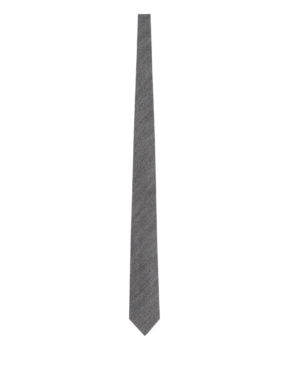 Zegna Textured Silk Tie In Gray