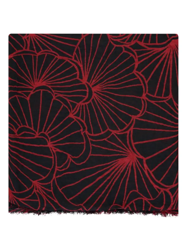 Emporio Armani Printed Scarf | Black | FARFETCH