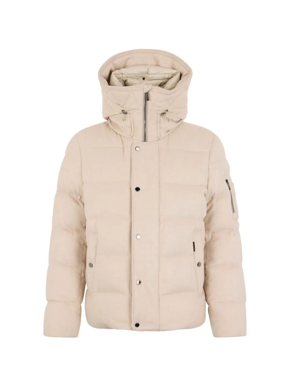 Moorer hooded padded jacket - Toni neutri
