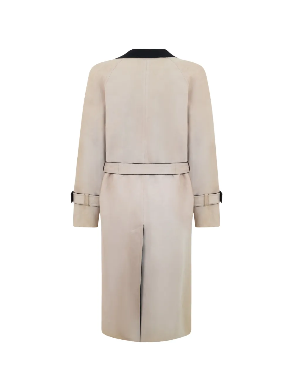 Moorer Jas met gekerfde revers en ceintuur Beige