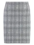 St. John checked pencil skirt - White