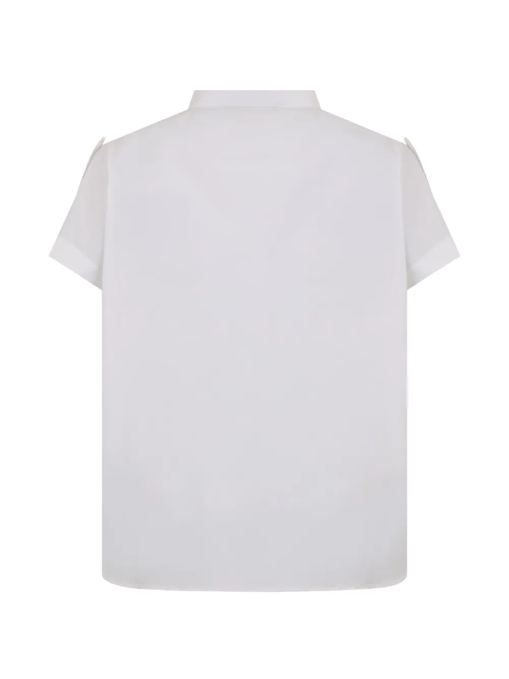 Moorer Short-sleeve Blouse in White, view 2