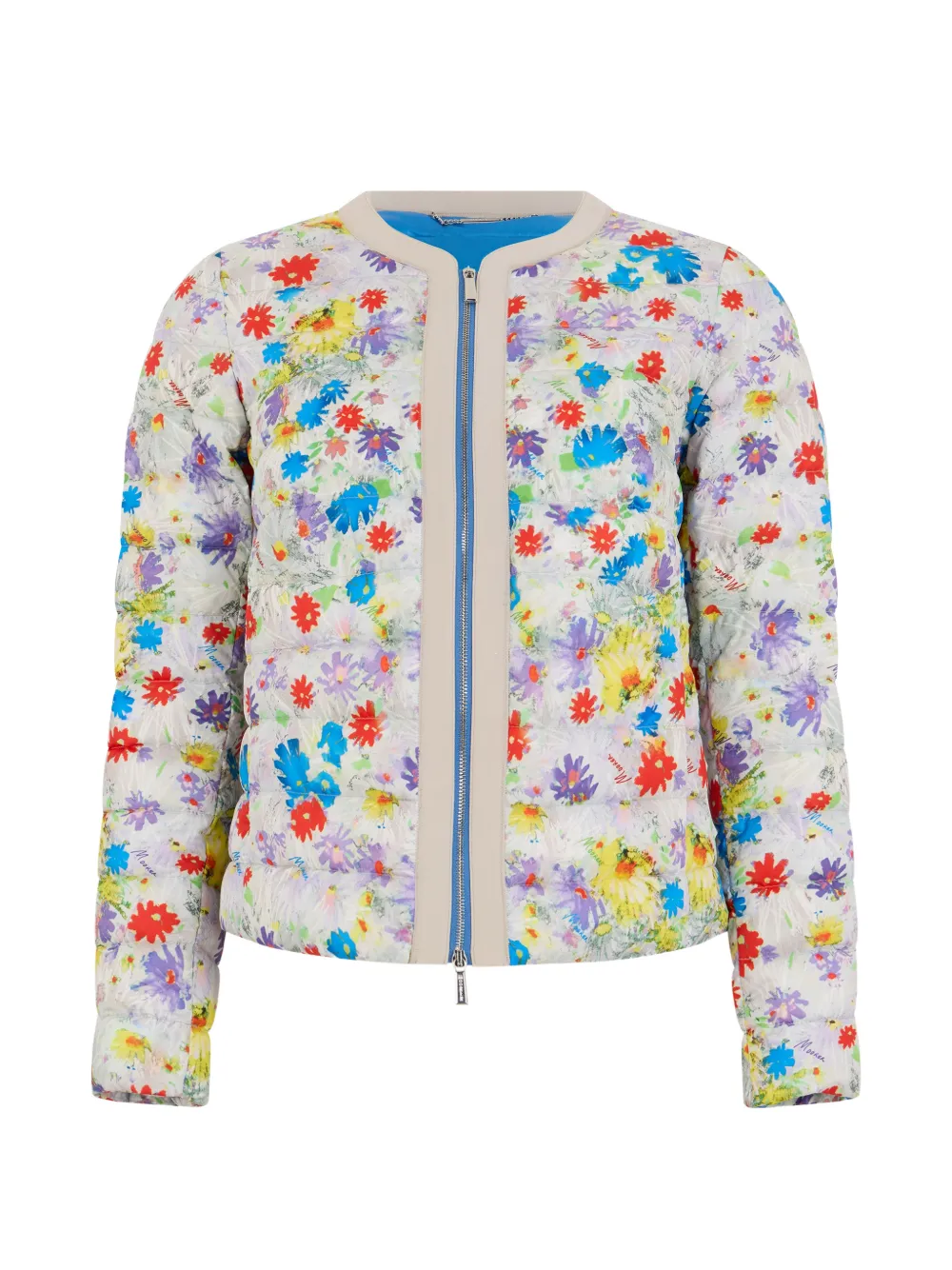 Moorer Leida-Prj floral-print quilted jacket - Multicolour