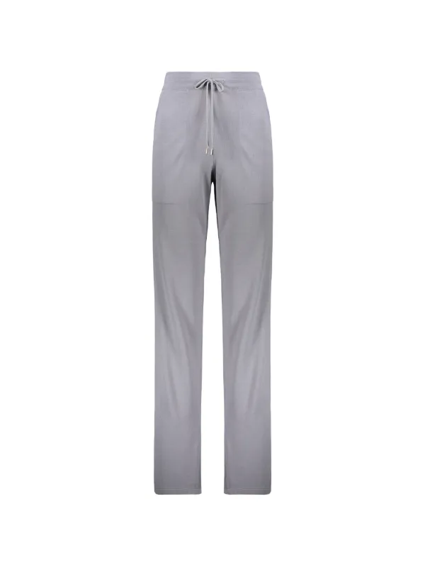 Moorer Drawstring-waist Track Pants in Grey