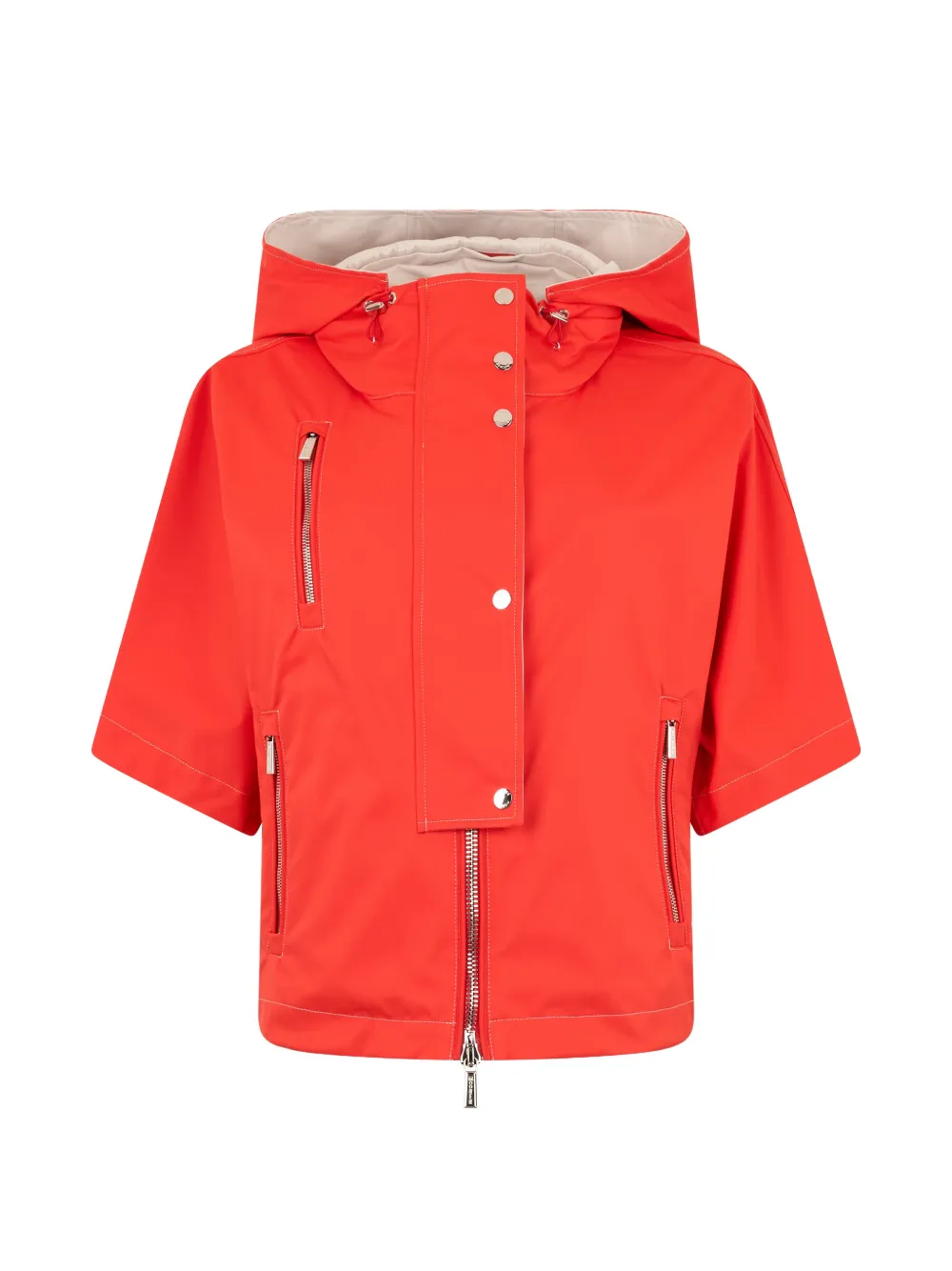 Moorer short-sleeve hooded jacket - Rosso