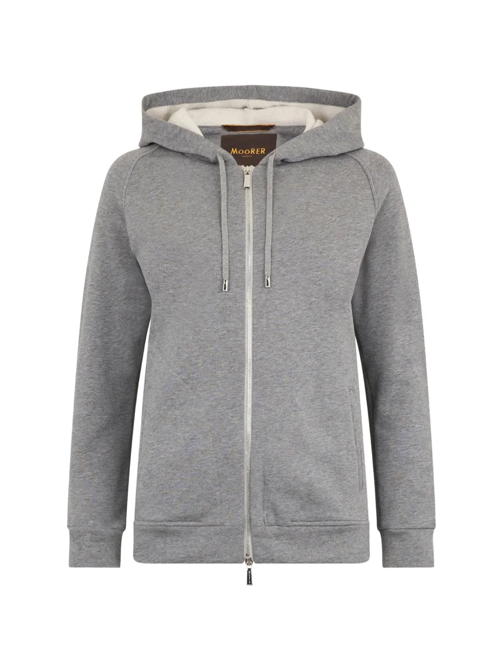Moorer zip-up drawstring hoodie - Grigio