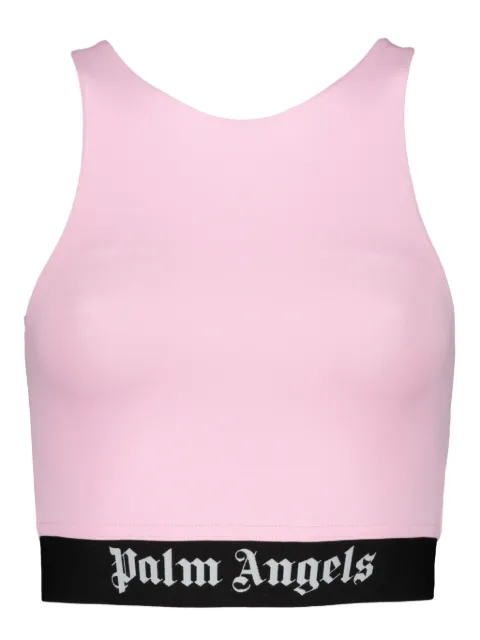 Palm Angels logo-underband cropped top