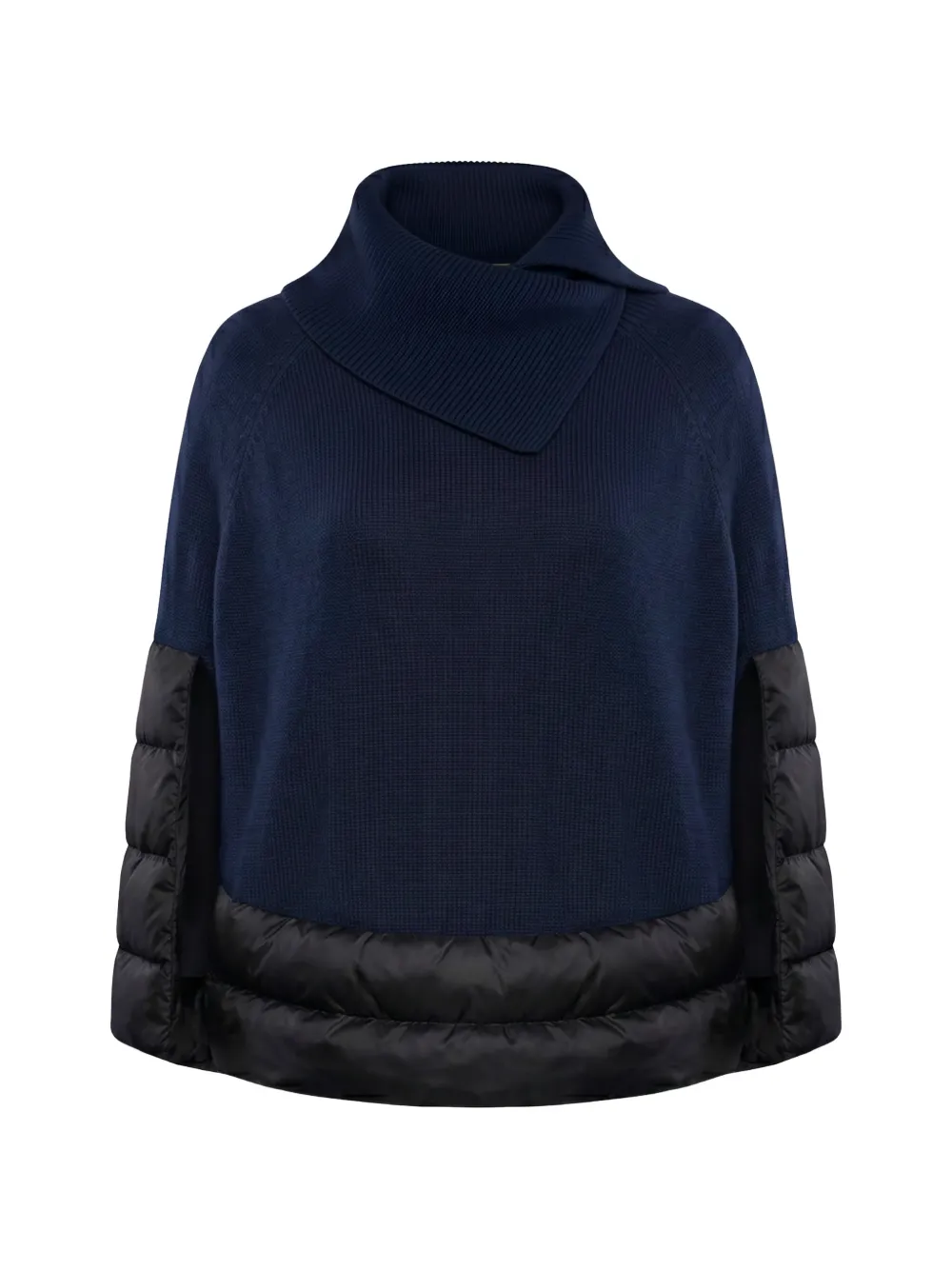 Moorer Panelled High-neck Sweater In 蓝色
