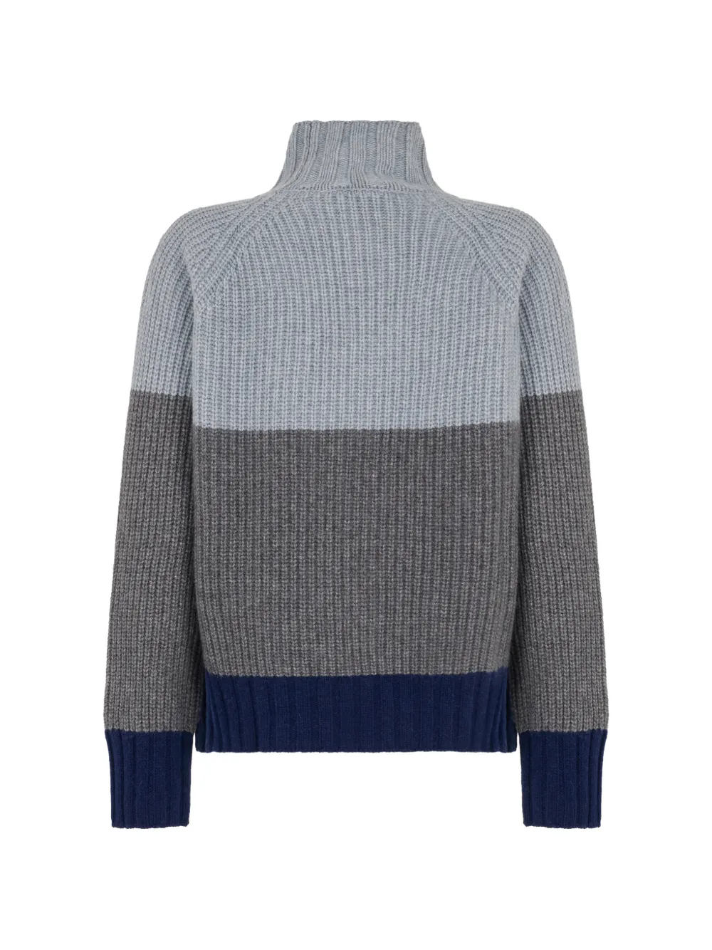 Moorer Amela-Tcl colour-block ribbed-knit sweater Grijs