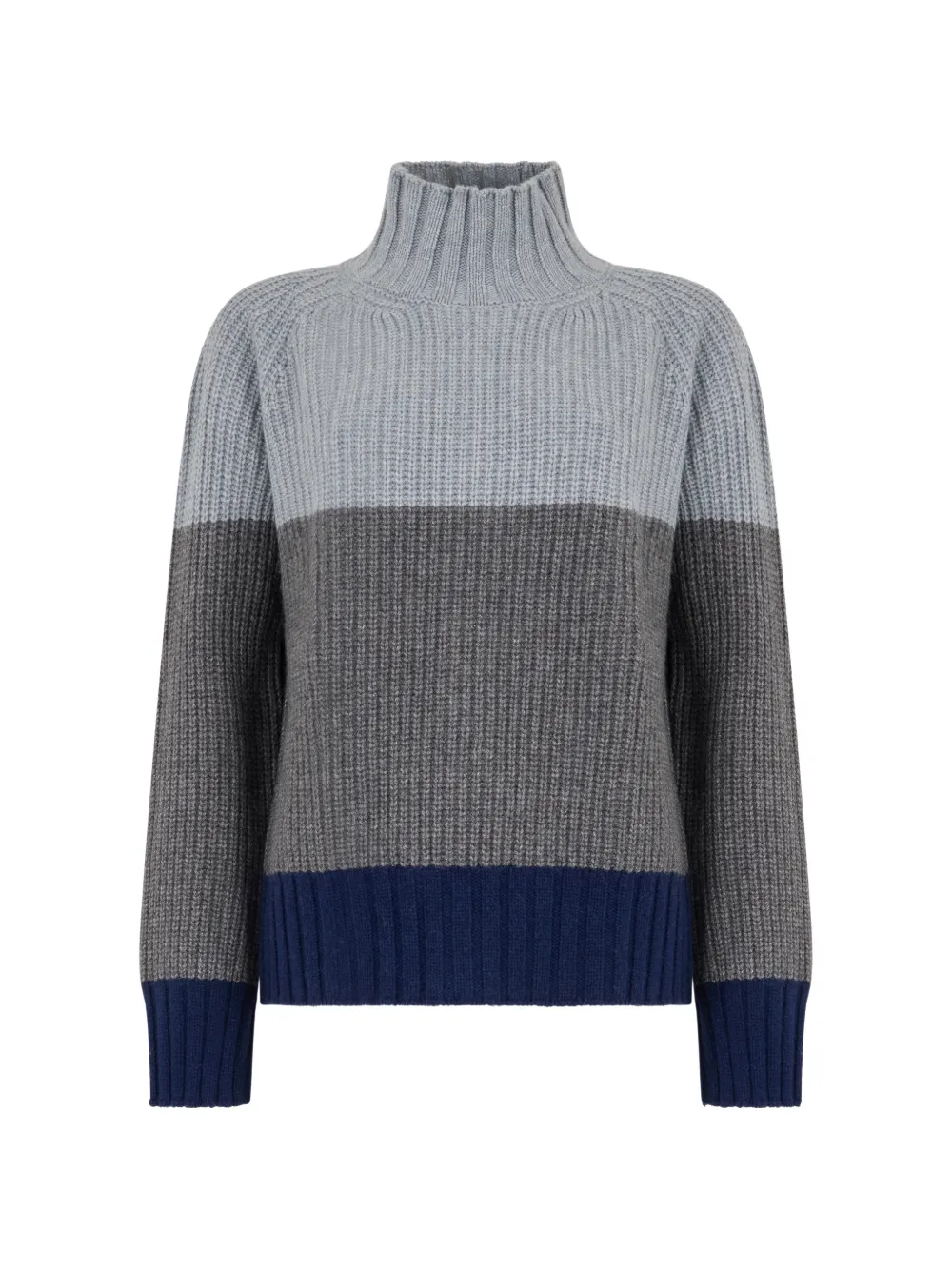 Moorer Amela-Tcl colour-block ribbed-knit sweater - Grey